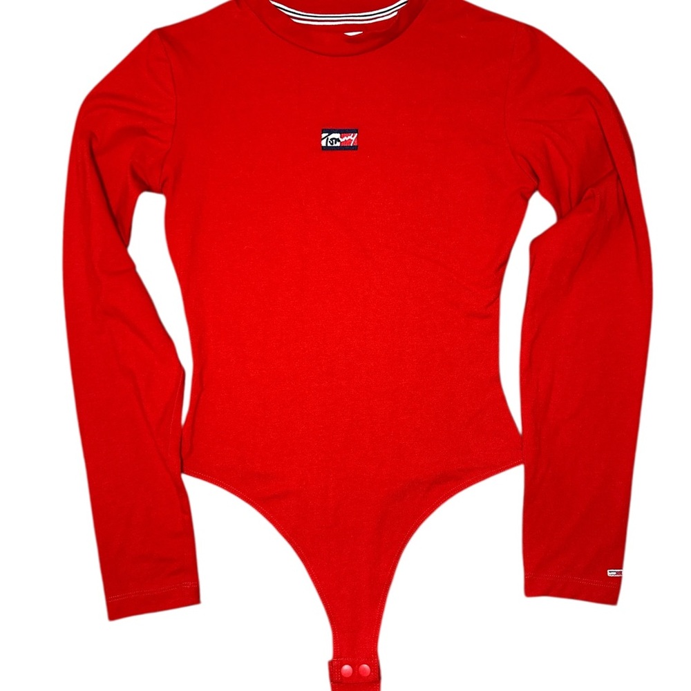 Tommy Hilfiger Red Long Sleeve Bodysuit